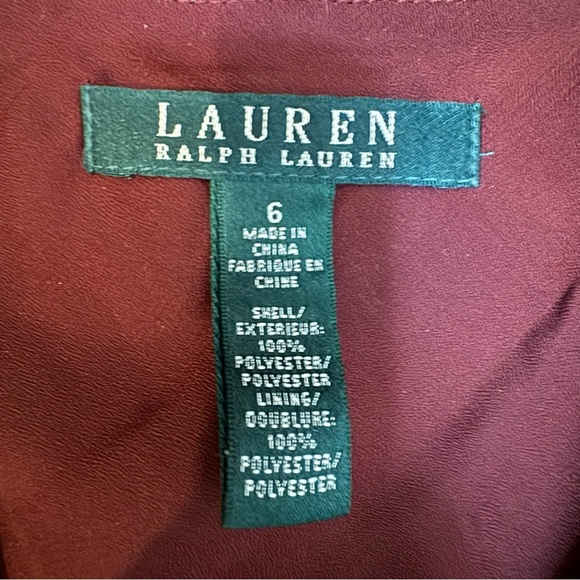 Lauren Ralph Lauren Layered Chiffon Sleeveless Floral Blouse Size 6 - Picture 5 of 9